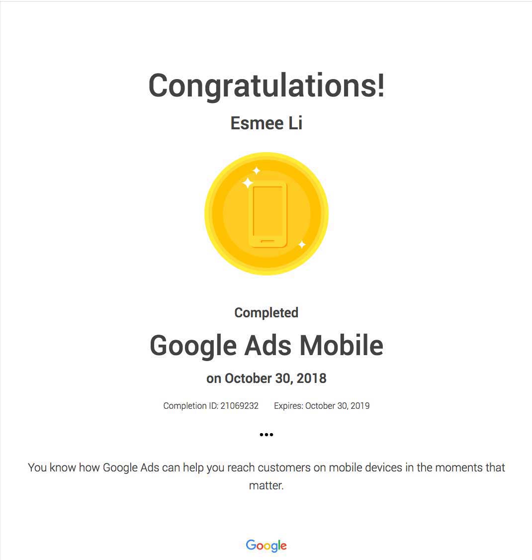 Google Ads Mobile